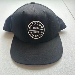 Brixton‎ Trade Mark Supply Black Snapback Hat Cap Adjustable Unisex